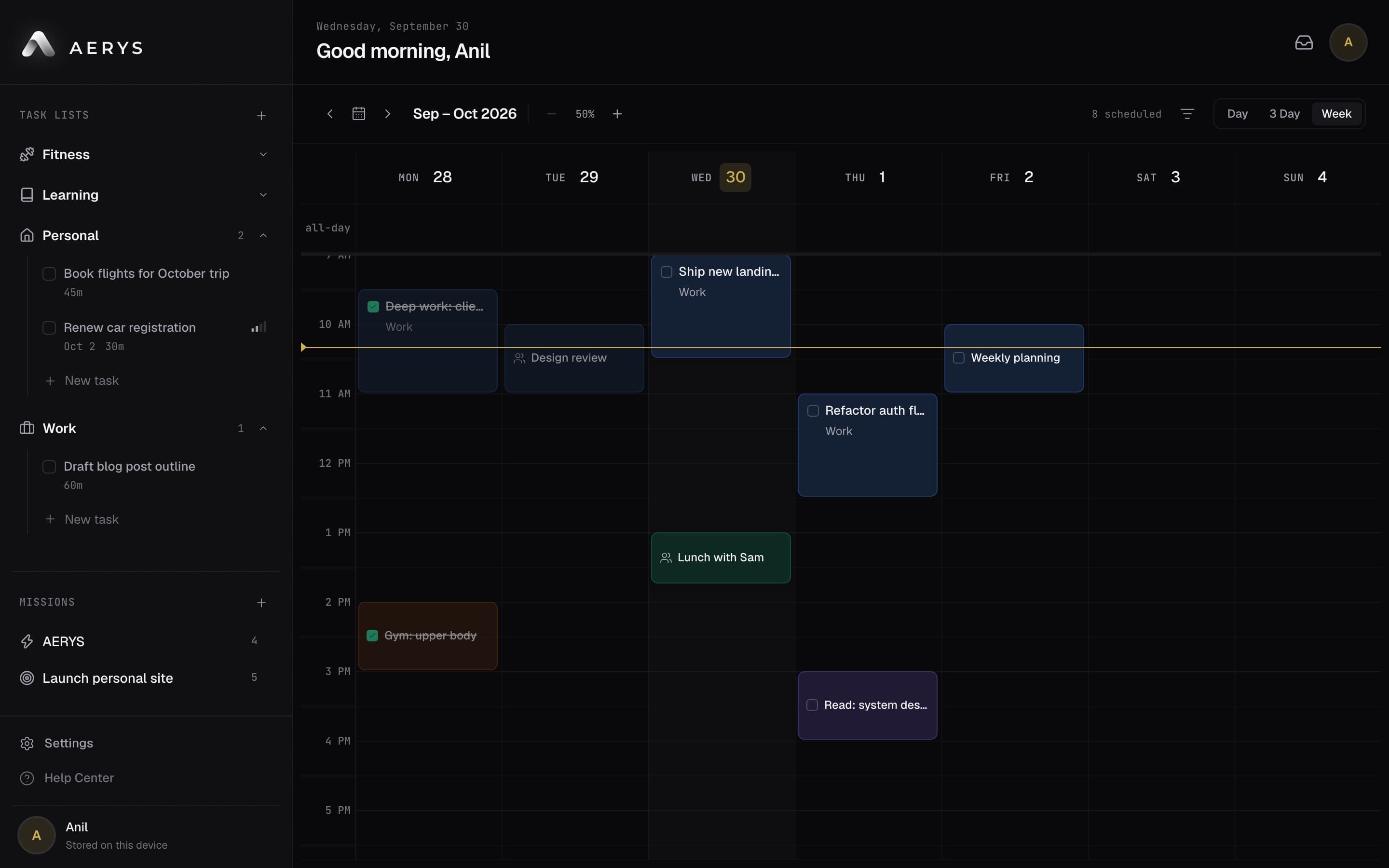 AERYS screenshot